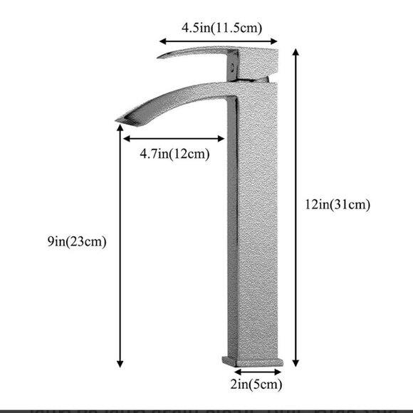 Beelee BL0531CH Tall Vessel Bathroom Faucet - Single Handle Chrome 1-Hole Modern - Picture 8 of 8
